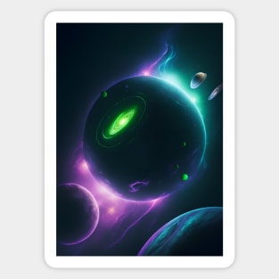 Planets Lights In Space Sticker